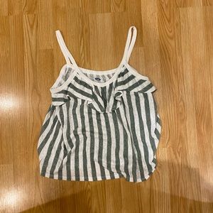 Soft Knit Green & White Striped Old Navy Tank Top